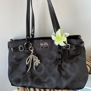 Black Coach Signature Tote Bag